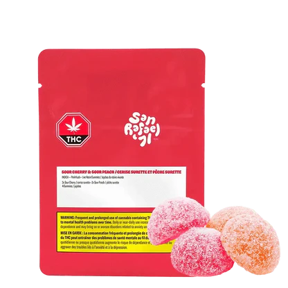 Sour Cherry & Peach Live Resin Gummies