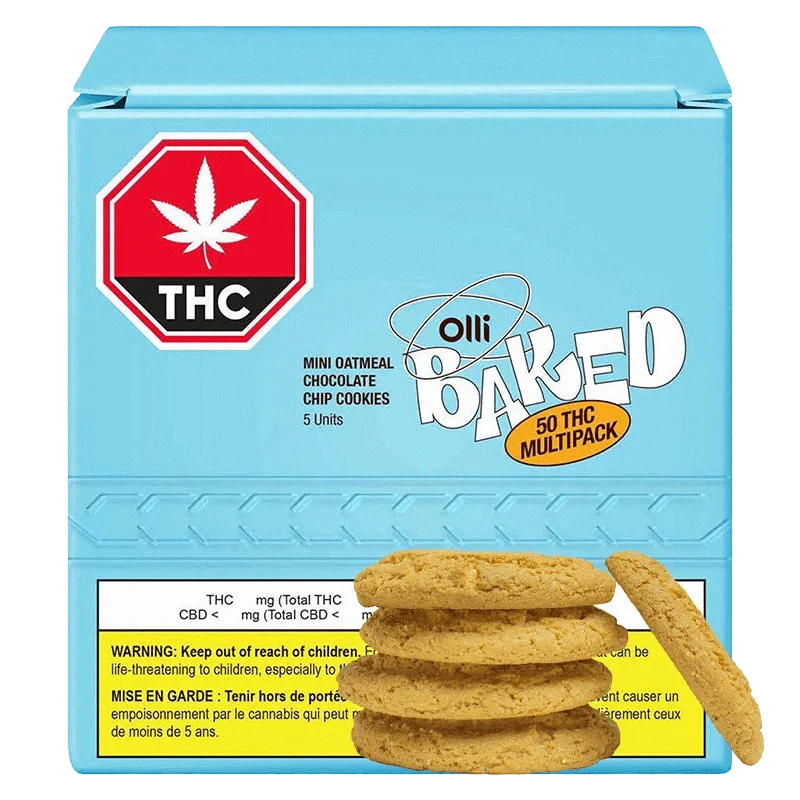 50 THC Mini Oatmeal Chocolate Chip Cookies